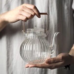 耐熱ガラス製　菊花ティーポット　茶壷
