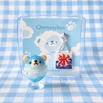 【観賞用・ピアス・イヤリング】くまかき氷ブルーハワイ