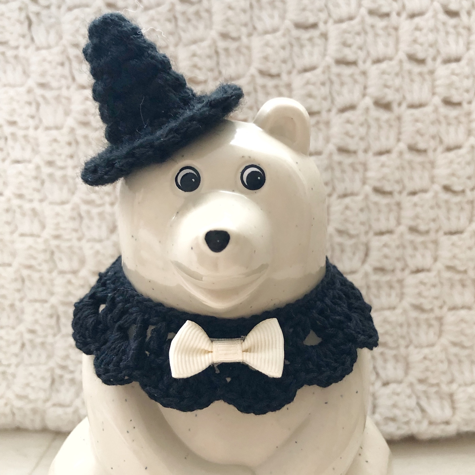 しろくま貯金箱　ハロウィン小物 モノクロ・ハロウィン3点セット】しろくま貯金箱小物セット - yuki