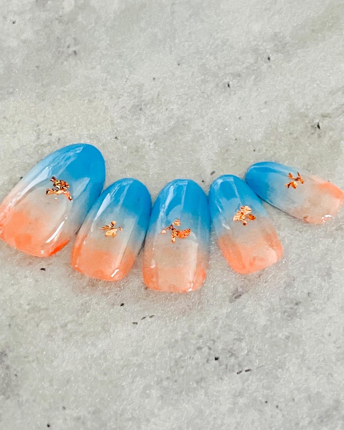 夏ネイル サンセットネイル グラデーションネイル - ri-meinailes