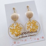 キンモクセイが揺れるイヤリング