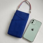 倉敷帆布×真田紐スマホポーチ(花紺)