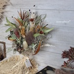 「風鳥」bouquet 　ストレリチアが入ったブーケ　　スワッグ　パンパス　　ドライフラワーブーケ　ネイティブフラワー