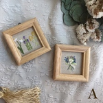 A通年飾れる　ハーブ　ラベンダー　カモミール　刺繍フレーム　オブジェ　置物