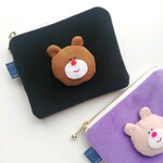 黒色くまちゃんポーチ❰受注制作❱