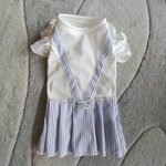 犬服！Msize！フリフリ！ストライプスカート