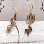 ✨全品20％OFF中✨あかい木の実 ピアス　　　　イヤリングへ変更OK