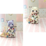 cocoriang いちご柄サロペット
