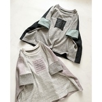リネンワッペンのワイドtシャツ  120.130サイズ