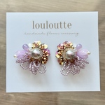 つぶつぶ花びらアクセサリー【 aurora pink×purple 】 