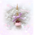 ♡プリン(いちご)♡ファスナーチャーム♡