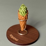 ミニチュア　抹茶ソフトクリーム