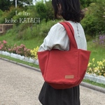 倉敷帆布✳︎お出かけトートバッグ　あか