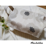 布バスケット　モダン　flower