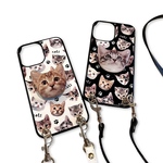 うちの子♡全機種対応【ショルダーストラップ・スマホグリップ付き】スマホケース　※iPhone14シリーズは未入荷の為外注になります(+¥1000)