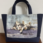 専用！アッシュデザイン　トートバッグ　猫柄バッグ　くーちゃん