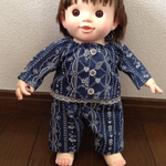 ぽぽちゃん デニムレースのパジャマ