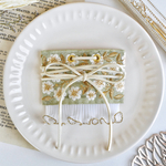《再販×8》 インド刺繍リボン　インド刺繍　刺繍リボン　グリーン　ホワイト　白　フリル　リボン　リボンラップ　ポニーフック　ヘアアクセサリー　結婚式　ウェディング　お呼ばれ　ギフト　プレゼント　髪飾り