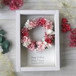 メッセージ入り 壁掛けフレーム wreath - pink berry 02