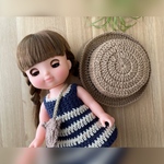 ［doll*受注制作］お人形用 帽子 カンカン帽 【コットン100%】ソランちゃん レミンちゃん メルちゃん