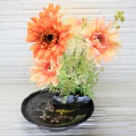 置物　水辺の風景　錦鯉 ガーベラ　和雑貨　インテリア雑貨  受注制作　