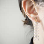 jarajara pearl　　　　　　　　　　　　　　　ピアス　イヤリング　お呼ばれ　ウェディング　結婚式　ゴールド　パール　チェーン　揺れる