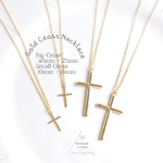 [2type] Simple Cross Gold Necklace