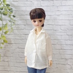 リカちゃんサイズ服　ドロップショルダーオーバーサイズシャツ　●送料無料●