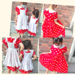 なりきりコスプレ　水玉のワンピース　エプロンドレス　　