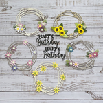 ダイカット＊クラフトパンチのお花のリース