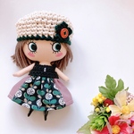 【SALE】麦わら帽子とチェック柄ワンピースのセット♡イーマリーちゃん