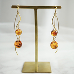 -Marron- べっ甲　秋ピアス　16kgpピアス・イヤリング