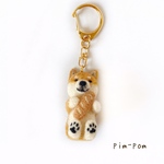 ごはんとしばわんこキーホルダー【フランスパン】