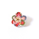 ＊harmony ⑪＊ビーズと刺繍のブローチ