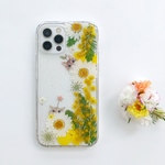 ねことミモザ スマホリング iPhone14Pro/SE/Xperia10IV/GALAXYS22 押し花ケース スマホケース