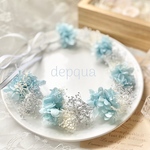 【送料無料】ベビーキッズ花冠　~blue&silver~  花かんむり　ベビー　キッズ　はなかんむり　リングガール　ベビー花冠　子供用花冠　結婚式　誕生日　バースデー