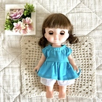 ソランちゃんのお洋服☆ 水色トップス＆白パンツセット