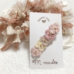 ヘアクリップ♡ナチュラルピンク　　　　　　　　　　　　　　（キッズ〜大人用サイズ）