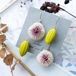 刺繍耳飾り "umitsuki"264 【ピアス・イヤリング選択】