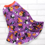 犬服　ハロウィン　パープル　ワンピース　ハンドメイド
