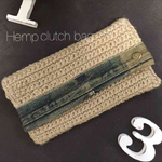 lee 麻クラッチバッグ