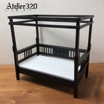re-rakuma様専用　天蓋付きデイベッド　ミニチュア家具 1/12サイズ               