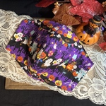 【🎃2022新作🎃】オバケの行列〜パープル系(柄物⑥-34)綿100% 快適マスク　サイズ・裏地選択可オーダーマスク　一度試して欲しいマスクです^_^