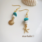 ターコイズ＋shell・starfish