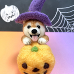 ハロウィン👻柴犬(赤柴🎃かぼちゃ)羊毛フェルト