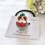 スイカ🍉をはむるキャバっ子ヘアゴム🐶キャバっ子選択できます🐶