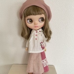 blythe outfit 鳥さん刺繍のお洋服セット
