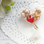 ハートクリップ໒꒱Magical key*　Orange flower