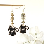 new☆ いたずら黒猫のピアス☆ ハロウィン