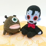 ハロウィン✨ドラキュラとモンスターのあみぐるみセット